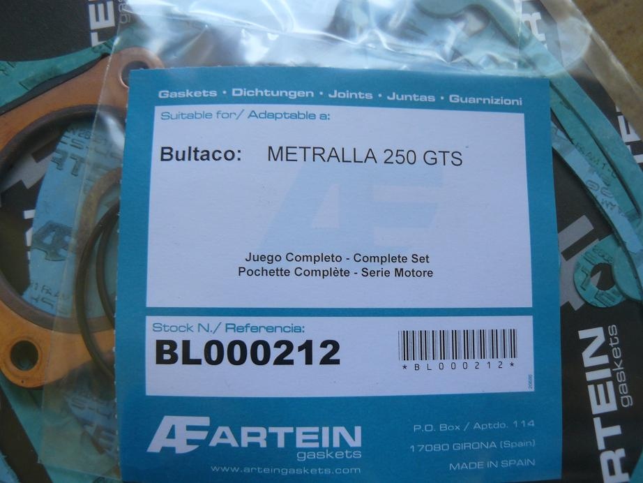Bultaco Clutch gasket CS 4900 P018000000308 compatible with BULTACO Metralla GTS 250 20 